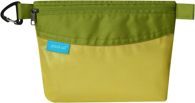 pack all Water-resistant Material Zipper Pouch, Mesh Zipper Bag for Storage, Travel, Office (Small, Green) - Image 1